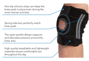 Genouillère de sport en EVA réglable en néoprène pour le basketball, la course et l'entraînement, avec soutien rotulien et tendineux pour l'arthrite, pour hommes et femmes - Product Image 4