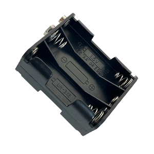 OKYN231217-3 Boîtier de support de pile double face en plastique 6*AA avec boucle pour pile 9V - Product Image 2