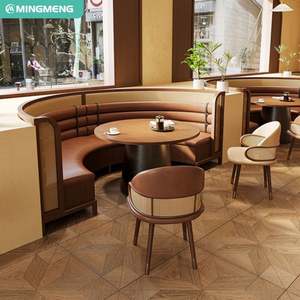 Nouvel arrivage de sièges de stand de restauration rapide Table en bois Ensemble de chaises pour restaurants hôtels bars-Table à manger Offre Spéciale avec matériau en fer - Product Image 5