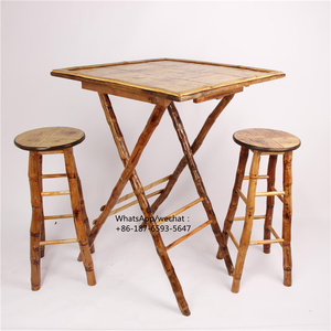 Taburete de <span class=keywords><strong>bar</strong></span> de bambú de color Natural antiguo para bodas al aire libre - Product Image 2