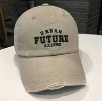 Gorra de béisbol bordada lavada vintage con logotipo personalizado Tela de encaje elegante para deportes al aire libre Patrón impreso