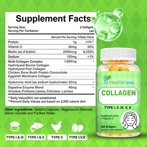 Cápsulas de Colágeno de Buena Calidad que Promueven la Flexibilidad de las Articulaciones y una Digestión Saludable con Suplemento Dietético de Sodio - Product Image 2