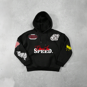 Felpa con Cappuccio Oversize da <span class=keywords><strong>Uomo</strong></span> Nera Autunnale Streetwear <span class=keywords><strong>Abbigliamento</strong></span> Maschile all'Ingrosso Personalizzabile con Logo DTG <span class=keywords><strong>Felpe</strong></span> Casual per <span class=keywords><strong>Uomo</strong></span> - Product Image 1