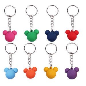 Lindo regalo promocional Key Bag Charms dibujos animados PVC <span class=keywords><strong>Mouse</strong></span> Ear <span class=keywords><strong>Mickey</strong></span> Head <span class=keywords><strong>llavero</strong></span> para Key Bag - Product Image 1