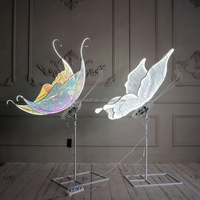 Décoration de scène de mariage avec papillons lumineux LED, support de passage, décoration de passage de mariage avec papillons lumineux LED