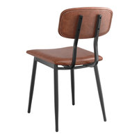 Chaise de restaurant au design moderne avec structure en métal et siège en bois pour cuisine, hôtel, appartement ou bar à domicile