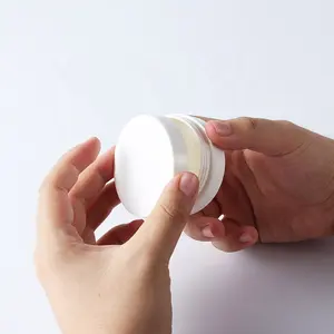 30g 1oz Small Pp Plastic Cosmetics Cream Empty White Ointment Jars UV Gel Nail Polish Jar 5ml uv gel jar