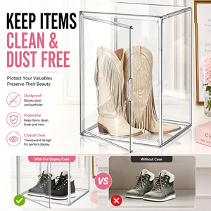 <span class=keywords><strong>Scatola</strong></span> Trasparente DAYOOH XX-Large per <span class=keywords><strong>Stivali</strong></span> e Sneaker, Contenitore Impilabile e Pieghevole in Plastica per Scarpe - Product Image 3