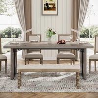 Table à manger de style ferme Tribesigns pour 6 personnes