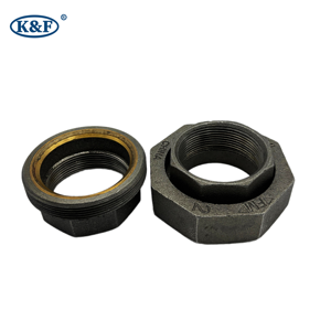Uniones de tubería de hierro fundido maleable negro de alta calidad Superficie chapada en zinc para uso comercial - Product Image 1
