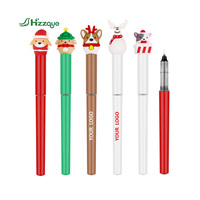 Moulage de Noël mignon produits les plus vendus stylo à bille gel d'écriture d'hôtel en plastique avec logo personnalisé