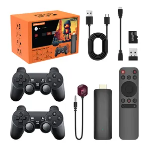 SYTA nuevo Atv Android Game Stick 2 + 8/16GB SMBOX H313 Mini consola de videojuegos con dos controladores