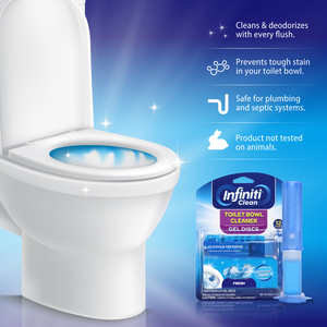 Infiniti clean fresh Nettoyant puissant Nettoyant pour toilettes Nettoyant en gel à fleurs Parfum durable Désodorisant pour toilettes Tampon en gel à fleurs - Product Image 5