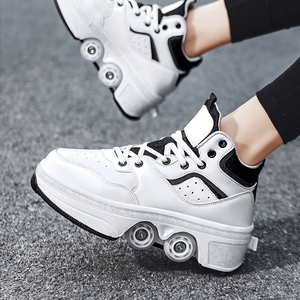 Chaussures à roulettes rétractables à <span class=keywords><strong>4</strong></span> <span class=keywords><strong>roues</strong></span> ZHOYA avec éclairage LED pour enfants et adultes - Product Image 2