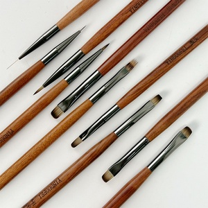 Professional Nail Art Factory Customizes High-quality Wooden Nail <b>Brush</b> Set Nail <b>Brush</b> Personal Brand Customization - Product Image 2