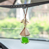 8ml Auto voiture désodorisant diffuseur aromathérapie huiles de roseau huile essentielle suspendu pendentif parfum bois diamant bouteille en verre