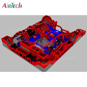 Cuối cùng chất lượng cao Inflatable chơi Trung tâm lớn nhảy lâu đài NINJA CHIẾN BINH sân chơi với trở ngại đua theo dõi cho người lớn - Product Image 4