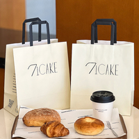 2025 sacs alimentaires en papier kraft blanc écologique de luxe personnalisables avec logo de magasinage de café recyclables