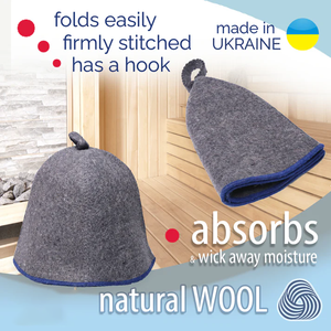 Ensemble <span class=keywords><strong>de</strong></span> 5 chapeaux <span class=keywords><strong>de</strong></span> sauna en laine 100% naturelle et biologique, personnalisés, portables, pour <span class=keywords><strong>bain</strong></span> russe, vaporarium et SPA - Product Image 6