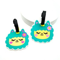 Breloques et étiquettes de bagages en PVC souple fabriquées par le fabricant, avec pendentifs animaux (mouton et licorne), étiquettes nominatives, provenance Chine