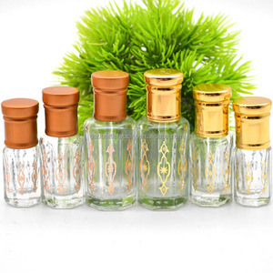 Botella cuentagotas vacía con diseño dorado personalizado, tapa dorada de 3ml, 6ml, 12ml para uso en embalaje difusor, opción de 100ml disponible - Product Image 1