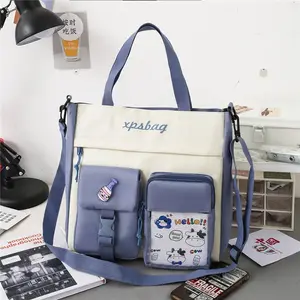 large handbag college bag girl cross body shoulder school book bags multifunctional canvas tote bag