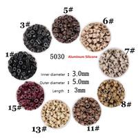 Vente en gros de micro-anneaux en silicone pour extensions capillaires 30mm/50mm, anneaux nano en kératine pour usage commercial Nanotip
