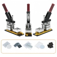 Équipement d'aimant de réfrigérateur photo personnalisé automatique (sublimation, verre 3D, types de boutons magnétiques et kits de taille)