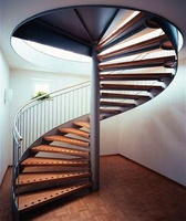 Nouvelle Escalier Colimaçon Victorien de Style Moderne, Escalier Extérieur de Haute Qualité en Métal et Bois pour Maison Duplex, Escalier Escargot