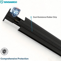 SINOAMIGO CE ROHS UKCA Riel de Alimentación de 50cm para Montaje en Pared con Tomacorrientes Desmontables