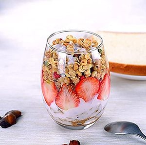 Shatter-Proof 9oz Egg Shaped Wine Tumbler <b>Stemless</b> Wine Cup Glass Set of 6 for Party Occasions - Product Image 4