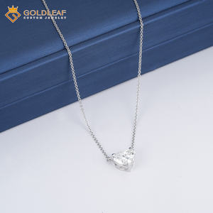 Collar con Colgante de Diamante Cultivado en Laboratorio, Corte Corazón, Oro Blanco de 14k, D VVS, para Compromiso, Boda o Fiesta, Personalizado y Clásico - Product Image 4