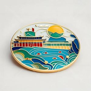 Vente directe usine Aimant de réfrigérateur rond en métal personnalisé Souvenir touristique de site touristique Design créatif culturel Thème Malte - Product Image 1