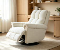 Fauteuil inclinable électrique vintage en chenille VOXHOME avec port USB, éponge haute densité, canapé individuel pour salon