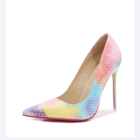 Chaussures à Talon Haut Fines Européennes et Américaines, à Bout Pointu et Polyvalentes, Couleurs Tendance, Sexy et Séduisantes, Grandes Tailles pour Femmes