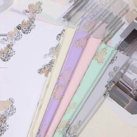 Papier d'emballage pour fleurs en plastique imperméable imprimé avec un motif élégant de tête de souris, 57*57 cm, pour matériel de fleuriste