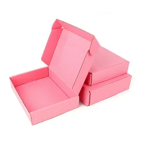 <b>Pink</b> <b>gift</b> recycled paper transport box corrugated paper <b>gift</b> box can be customized according to needs - Product Image 1