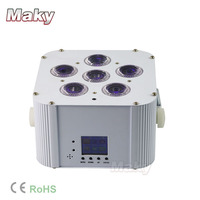 Système d'éclairage par LED 6*18W RGBWA UV Projection Équipement d'éclairage de scène de mariage pour DJ Bars et scènes