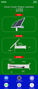 Colin DC nhỏ năng lượng mặt trời bảng điều chỉnh <span class=keywords><strong>kit</strong></span> 30W 40W 60W năng lượng mặt trời ngân hàng điện với 30Ah 60Ah Pin LED ánh sáng năng lượng hiệu quả hệ thống giám sát - Product Image 6