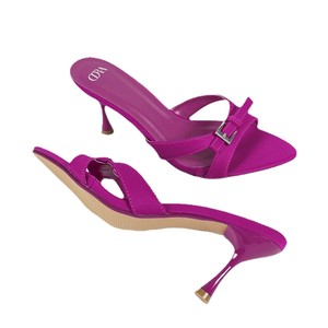 <span class=keywords><strong>Mules</strong></span> élégantes à bout pointu et boucle pour <span class=keywords><strong>femme</strong></span>, <span class=keywords><strong>sandales</strong></span> à talon fin, chaussures habillées d'été à talon haut - Product Image 3