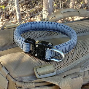 Collar de perro Paracord resistente personalizado de fábrica con hebilla de hardware Collar grueso duradero para perro grande mediano - Product Image 2