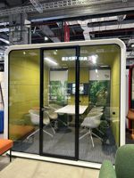 Cabine d'Examen Audiométrique Mobile en Alliage d'Aluminium Modulaire de Haute Qualité et à Prix Abordable, Design Contemporain, Insonorisée, pour Bureau