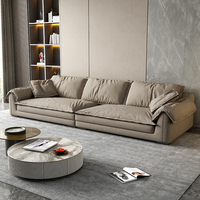 Ensemble de canapés de luxe modernes en forme de L, style nordique contemporain, pour salon, gris
