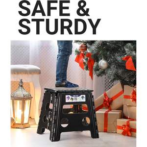 Taburete plegable antideslizante de primera calidad Luckitec Material PP Ligero y mango Capacidad de 300 libras Característica extraíble - Product Image 5