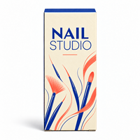 Cartons pliants personnalisés écologiques avec impression offset et pelliculage mat pour l'emballage de kits de pinceaux cosmétiques et de nail art