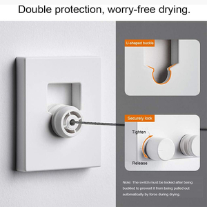 Giặt ủ<span class=keywords><strong>i</strong></span> lưu trữ sấy Kệ clothesline ban công co ngót clothesline ngoà<span class=keywords><strong>i</strong></span> trờ<span class=keywords><strong>i</strong></span> clothesline 4.2m miễ<span class=keywords><strong>n</strong></span> phí có thể thu vào dây - Product Image 5