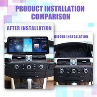 Radio para Auto Android 13 de 12.3 Pulgadas para BMW Serie 5 E60 E61 E63 E64 Serie 3 E90 E91 E92 CCC CIC 2009-2012 Reproductor de Navegación GPS