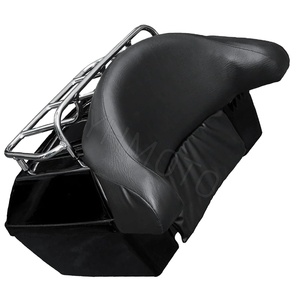 Caja de equipaje Universal <span class=keywords><strong>para</strong></span> motocicleta, alforja trasera de 48 L, <span class=keywords><strong>con</strong></span> estante <span class=keywords><strong>para</strong></span> Harley XL 1200 883 Touring, color negro - Product Image 1