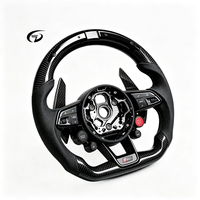 Volant en cuir et fibre de carbone avec LED compatible avec Audi TT R8 TTRS TTS MK2 MK3 RS7 RS6 RS5 RS4 RS3 S3 S4 S5 S6 S7 A4 A6