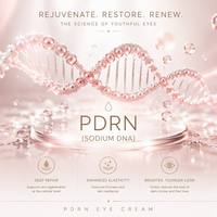 Crème Contour des Yeux PDRN Coréenne au Peptide ADN de Saumon pour Femmes – Baume Anti-Rides Réduit les Poches Sous les Yeux, les Cernes, les Ridules et les Signes de Vieillissement – OEM